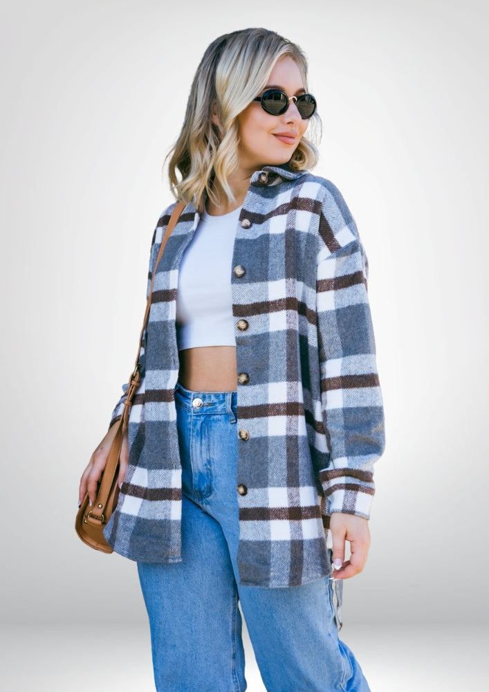 Elliot Shacket | Brown Check