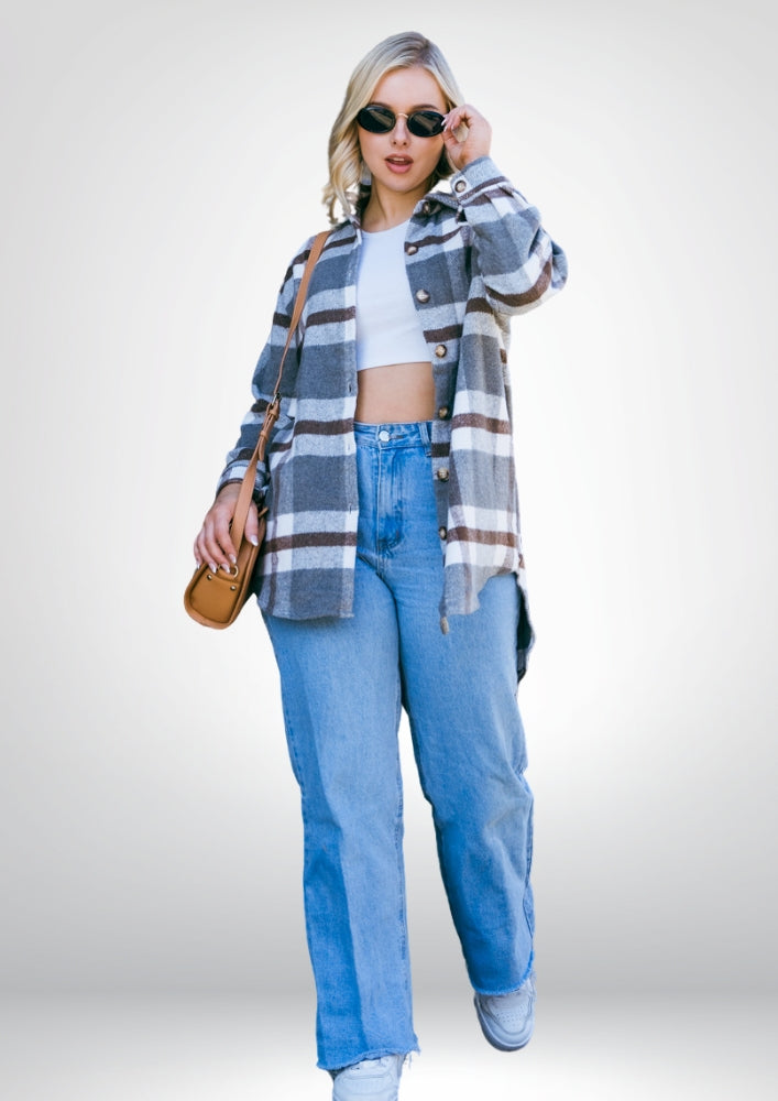 Elliot Shacket | Brown Check