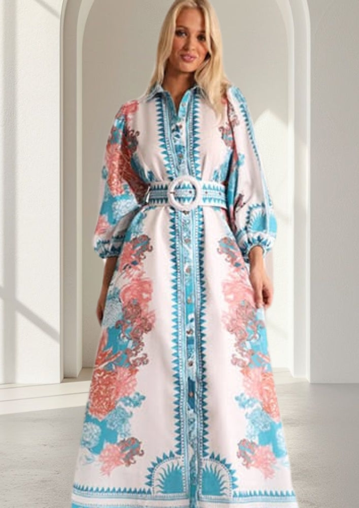 Adriana Long Dress | Sky