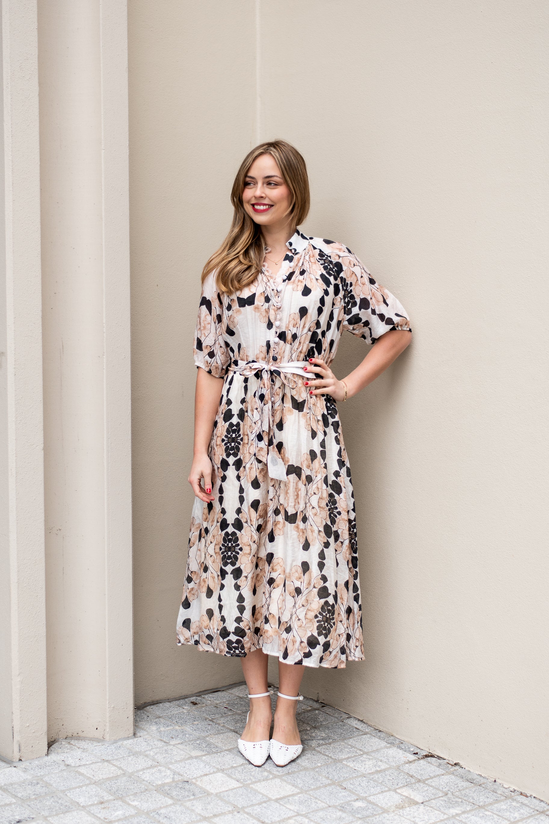 Isabella Dress | Beige