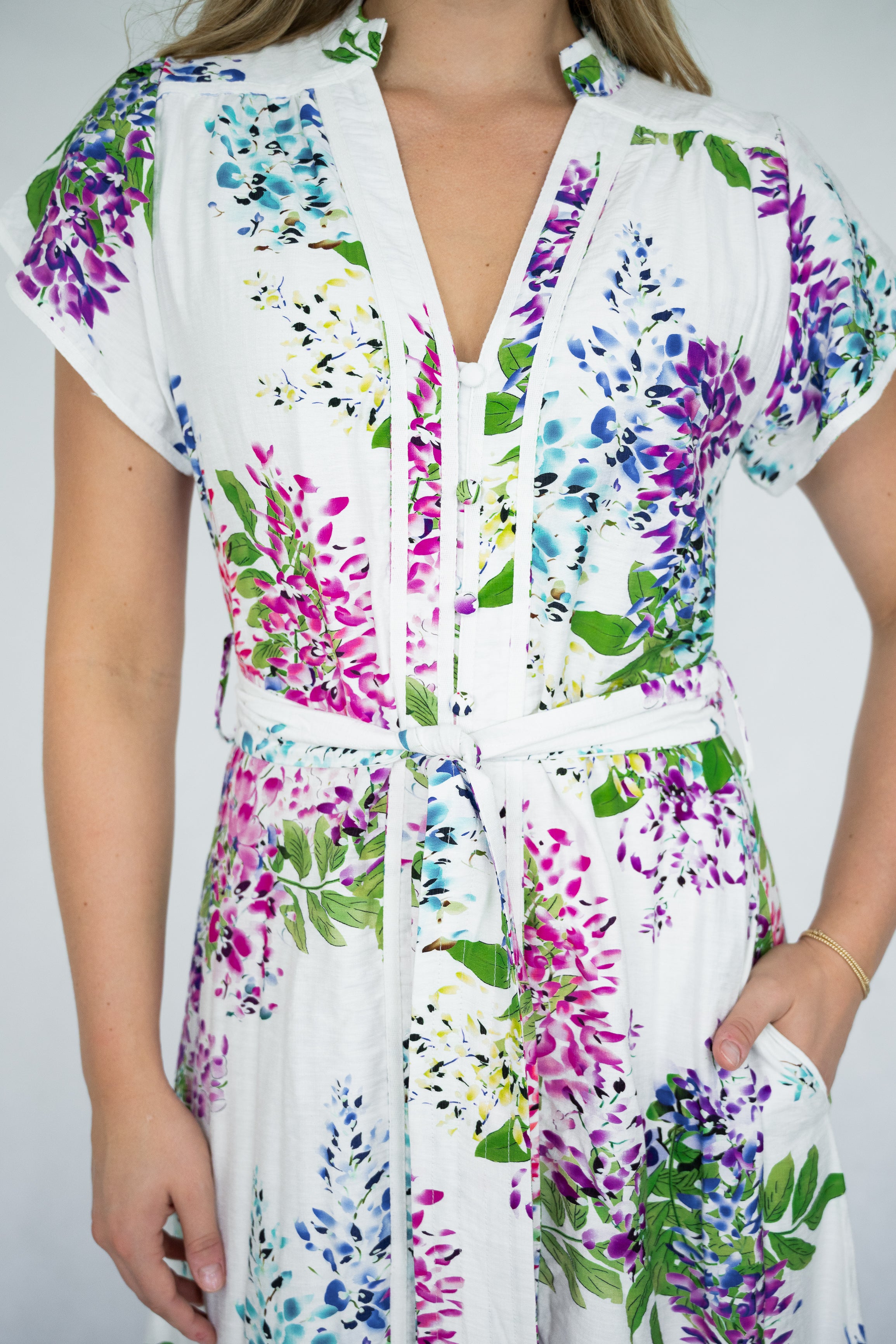 Elsa Dress | White Floral