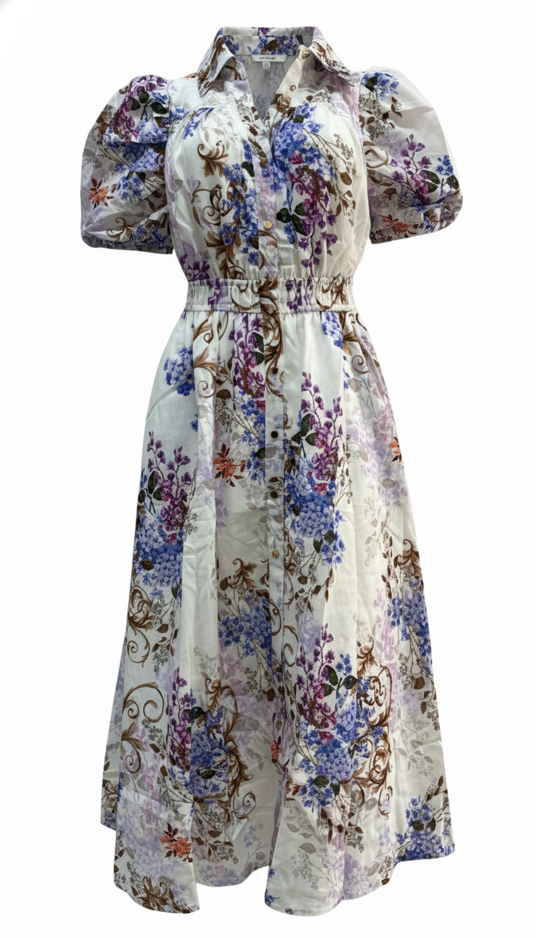 Avalee Dress | White Floral