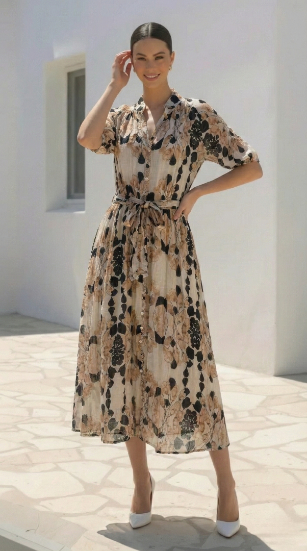 Isabella Dress | Beige