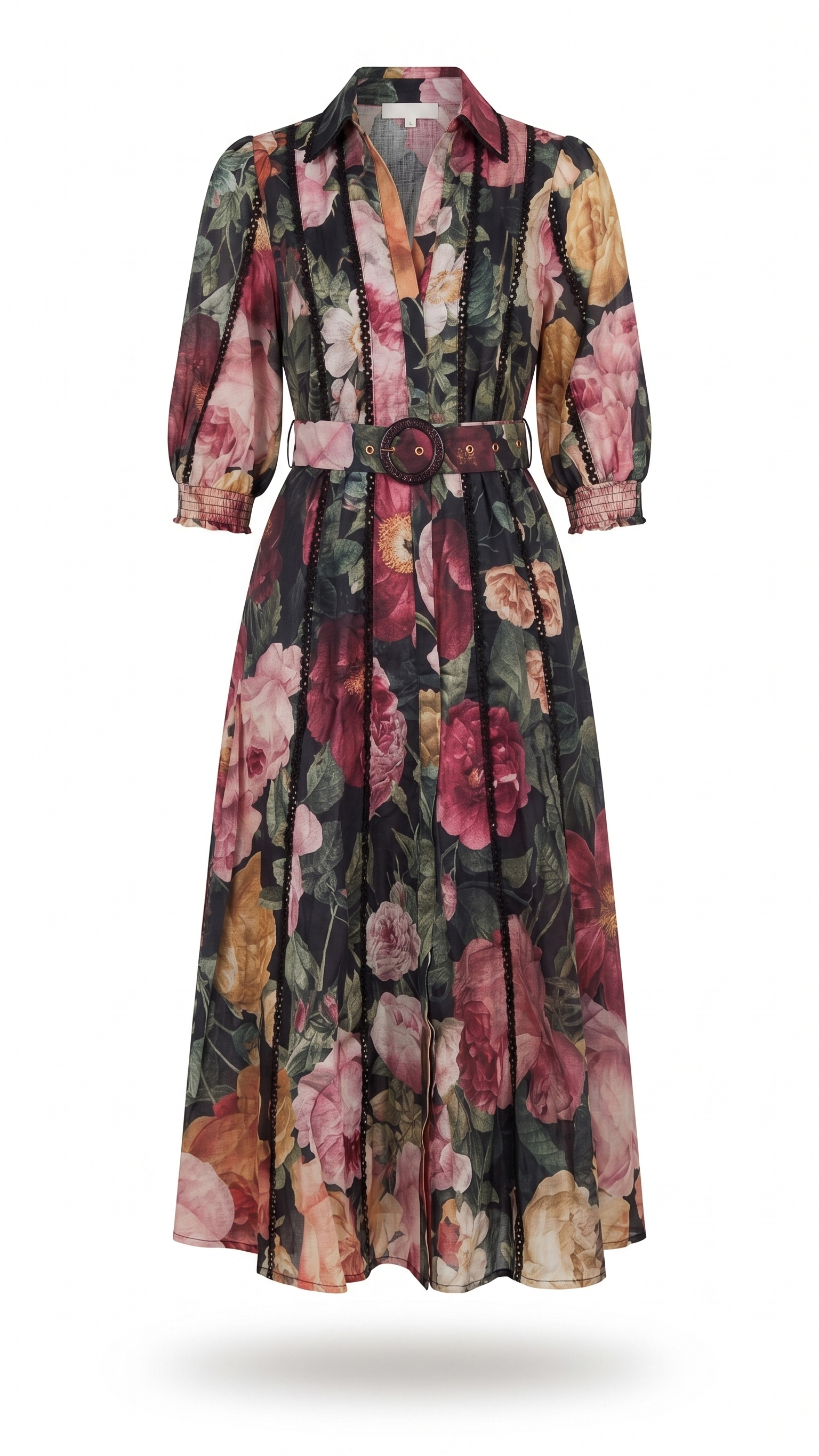 Katherine Dress | Black - Floral
