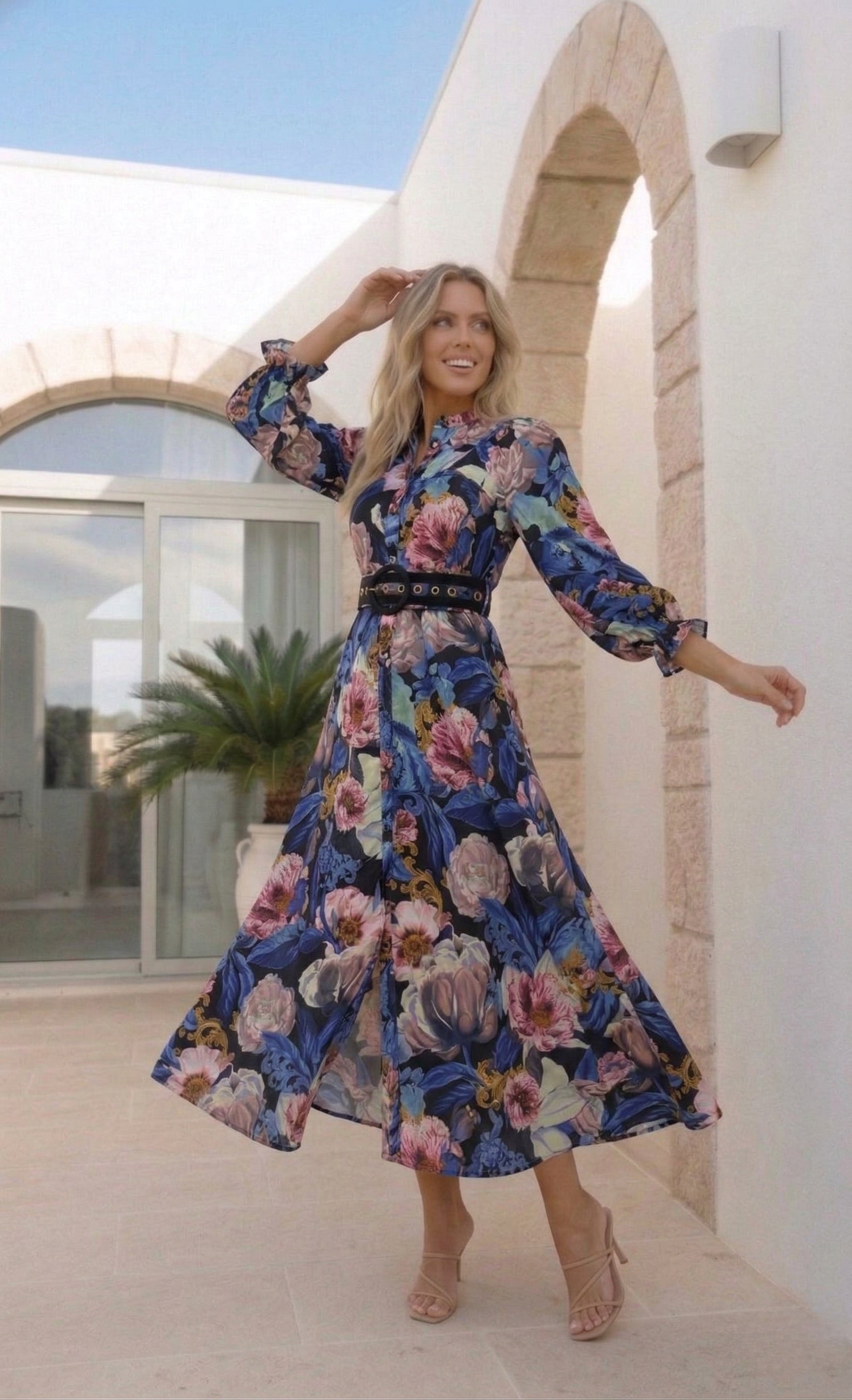 Simone Linen Dress | Rose