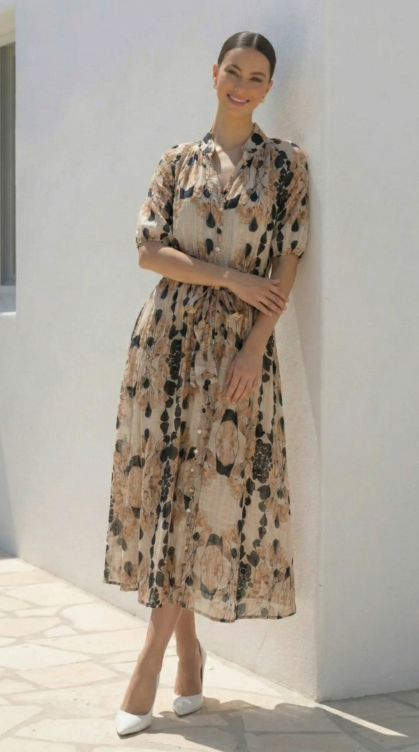 Isabella Dress | Beige