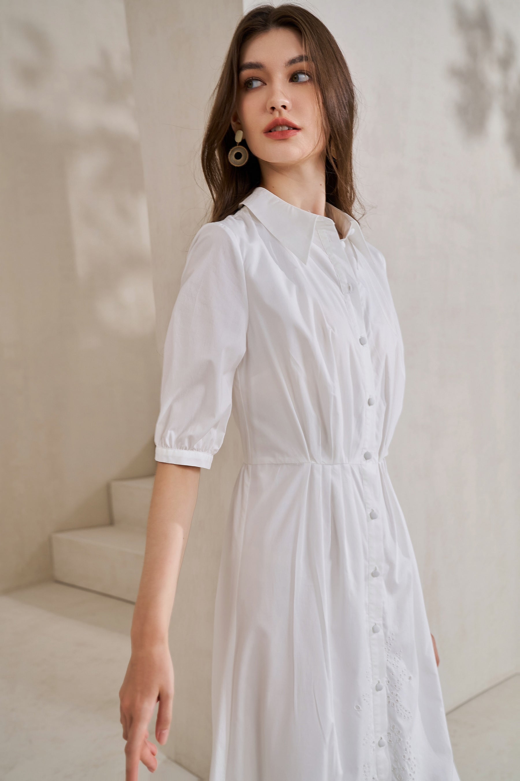 GDS Raven Tencel Long Dress | White DRESSES 10 12 14 16 8 GDS L M S WHITE XL XS