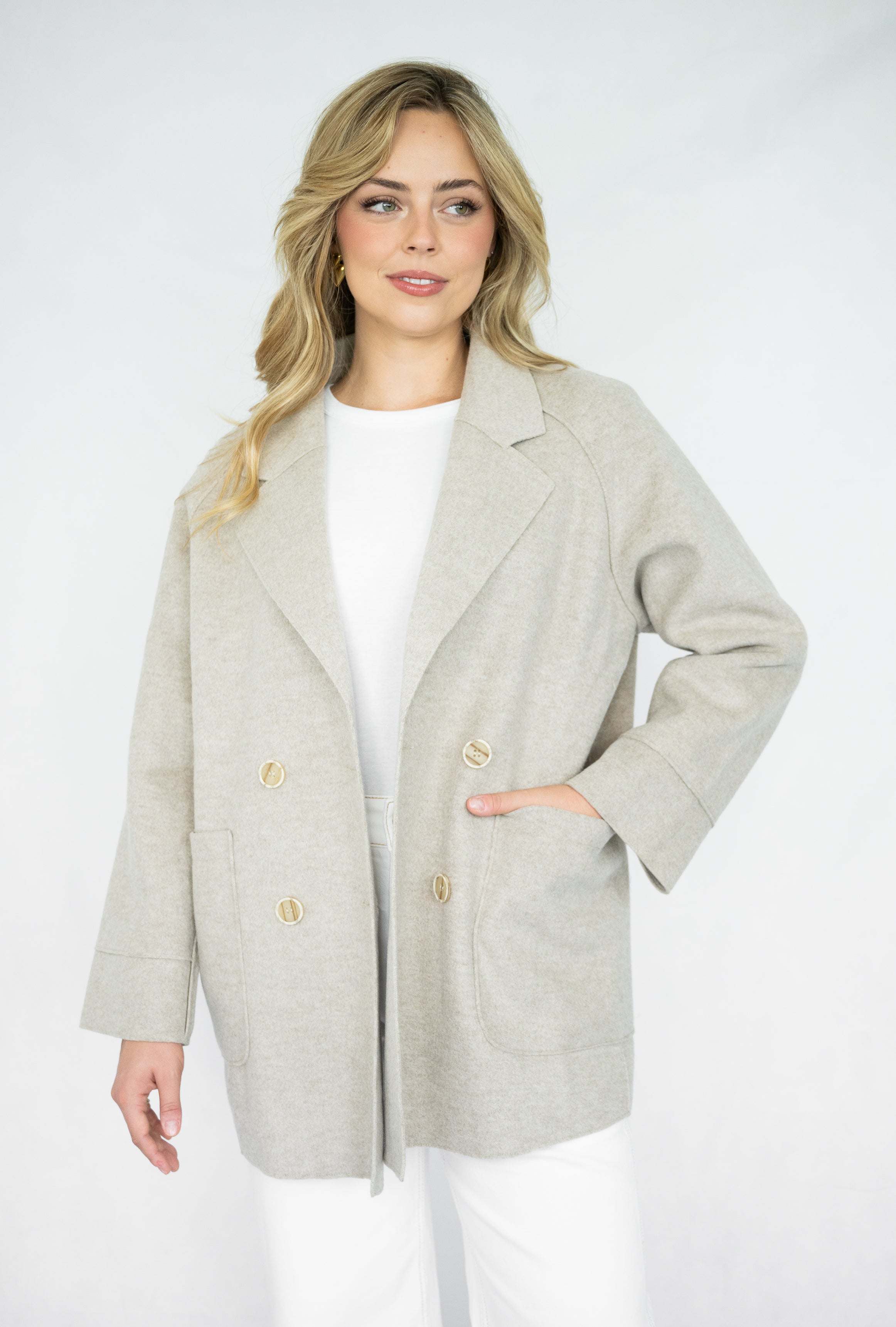 Kennedy Coat | Pebble