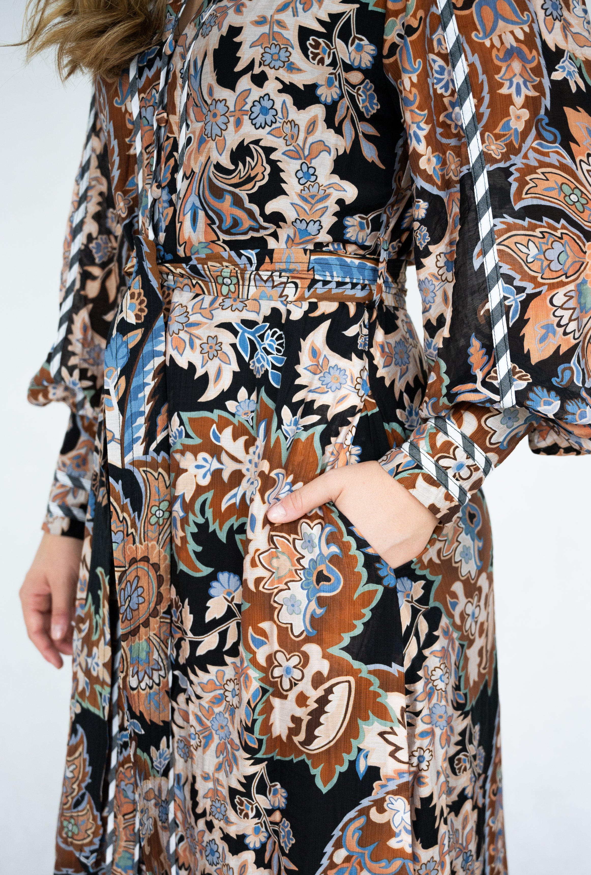 Marbel Long Dress | Brown