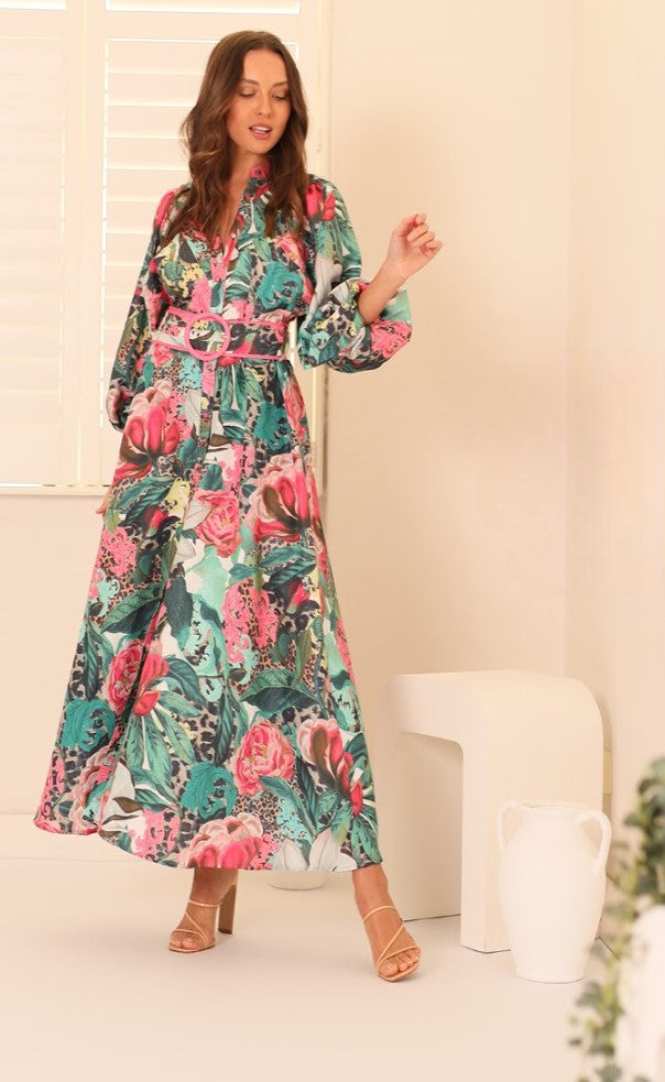 Maggie Linen Dress | Floral