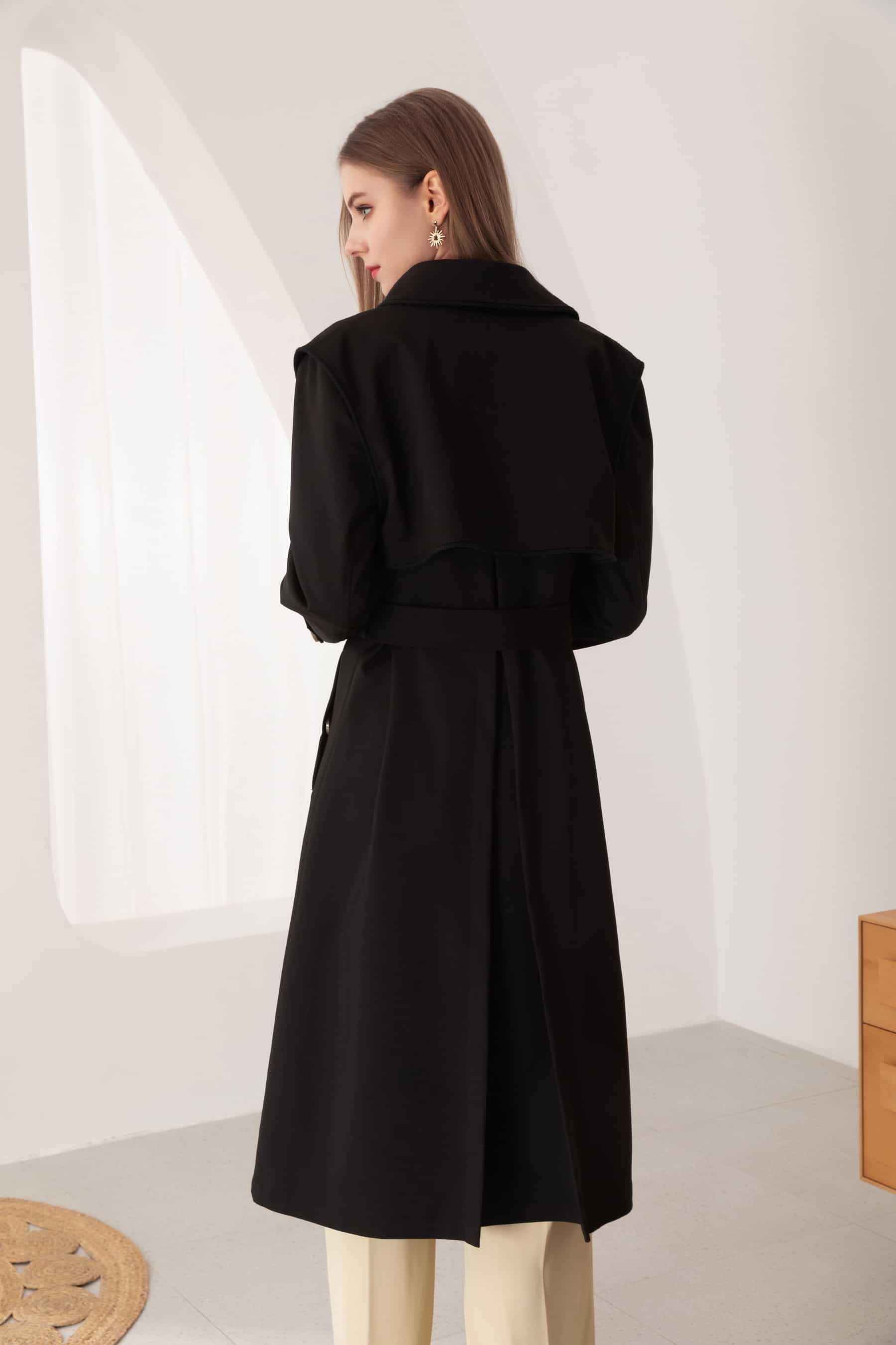 GDS Macy Trench Coat | Black COAT autumn-winter BLACK BS Catch GDS JACKETS L M S SALE 40 % WORK XL XS