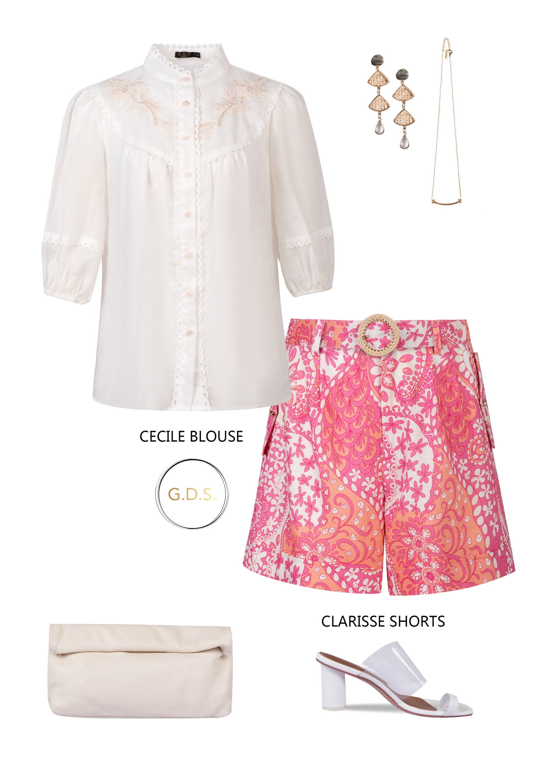 GDS Clarisse Shorts | Aurora Pink DRESSES BRUNCH CASUAL Catch GDS HOLIDAY L M PINK S SALE shorts SPRING-SUMMER XL XS