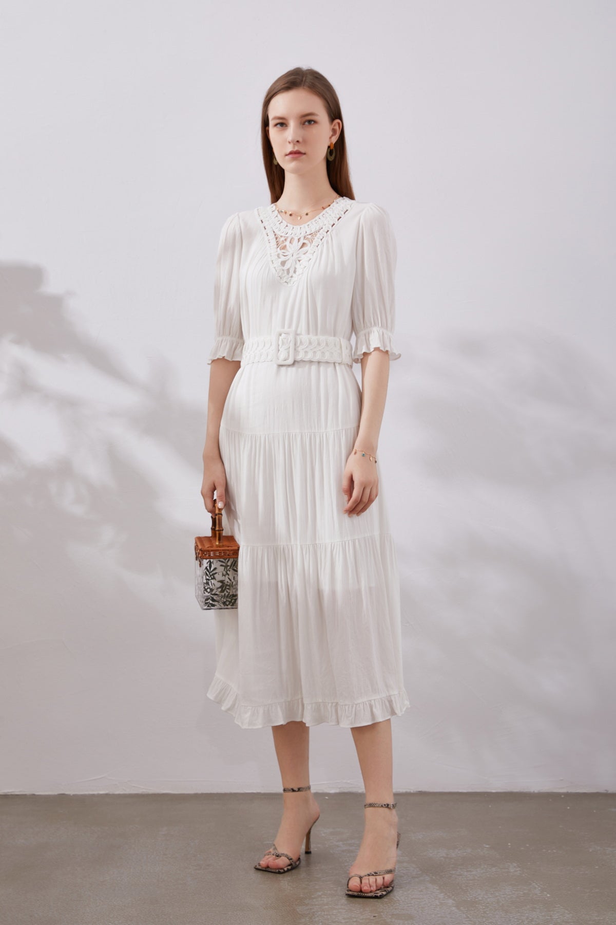 GDS Agnelle Embroidered Dress | White DRESSES BRUNCH Catch DRESSES ESS22 GDS HOLIDAY L M RACES S SALE SPRING-SUMMER XS