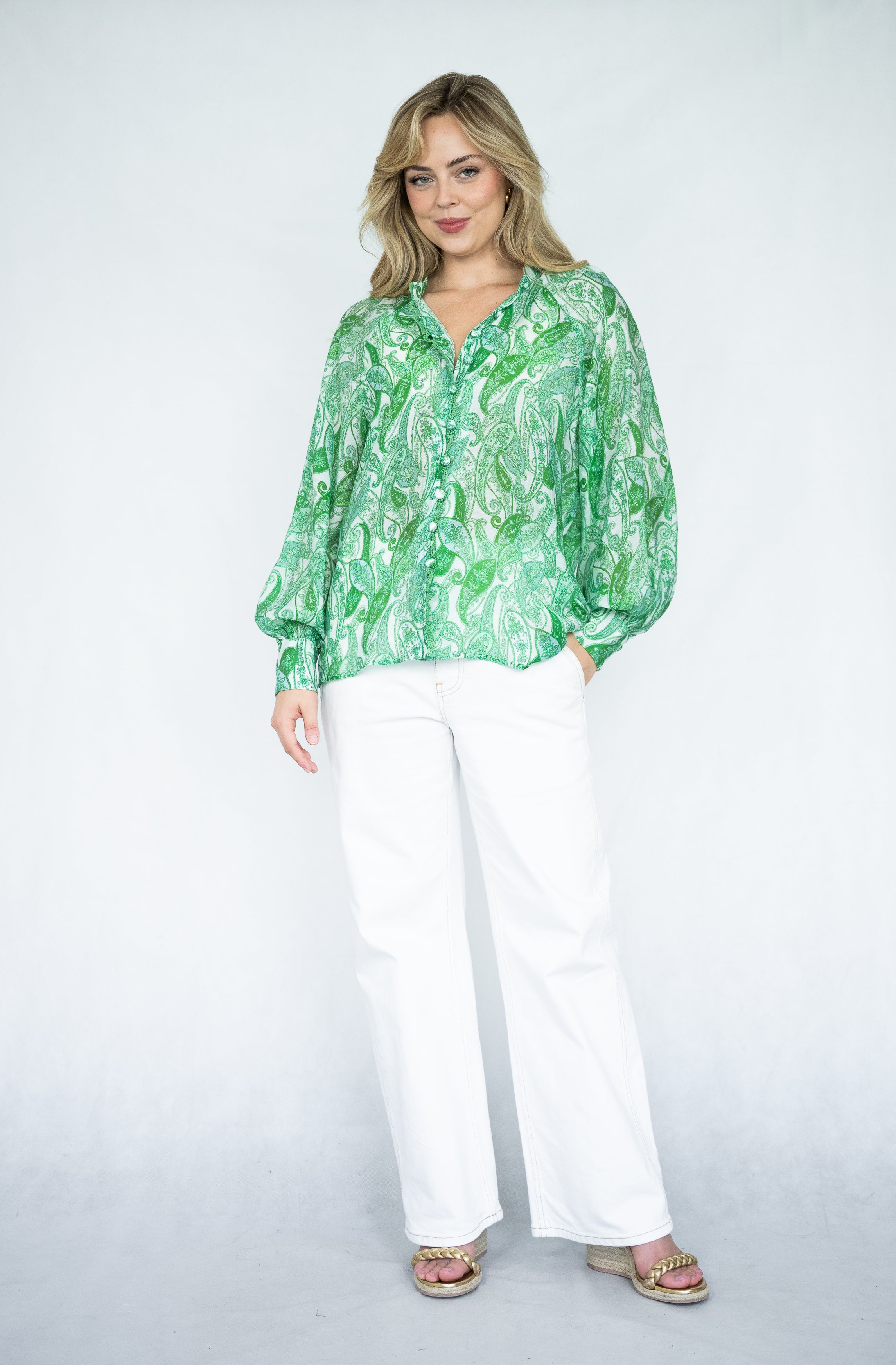 Delray Blouse |  Green