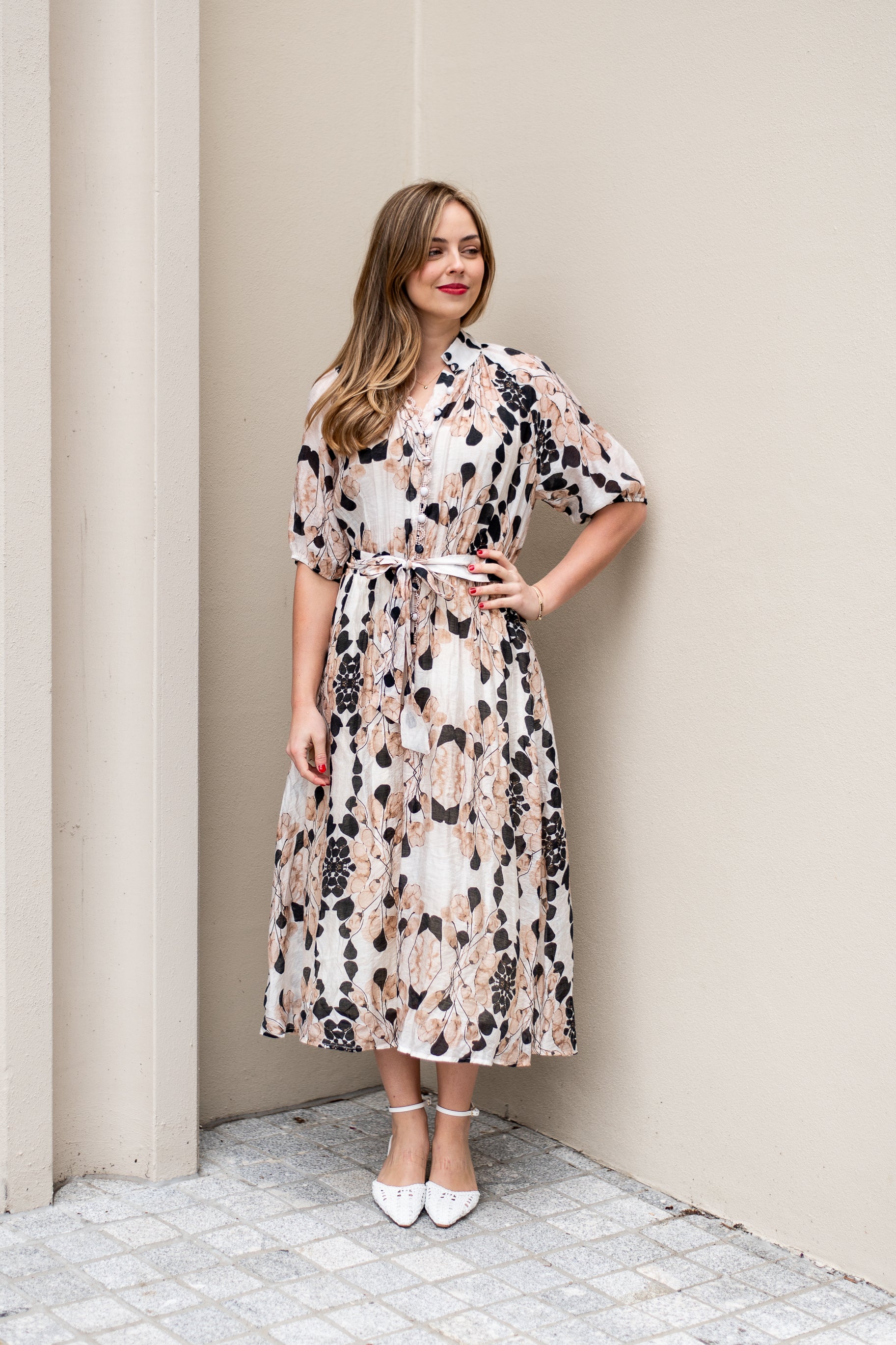 Isabella Dress  | Beige