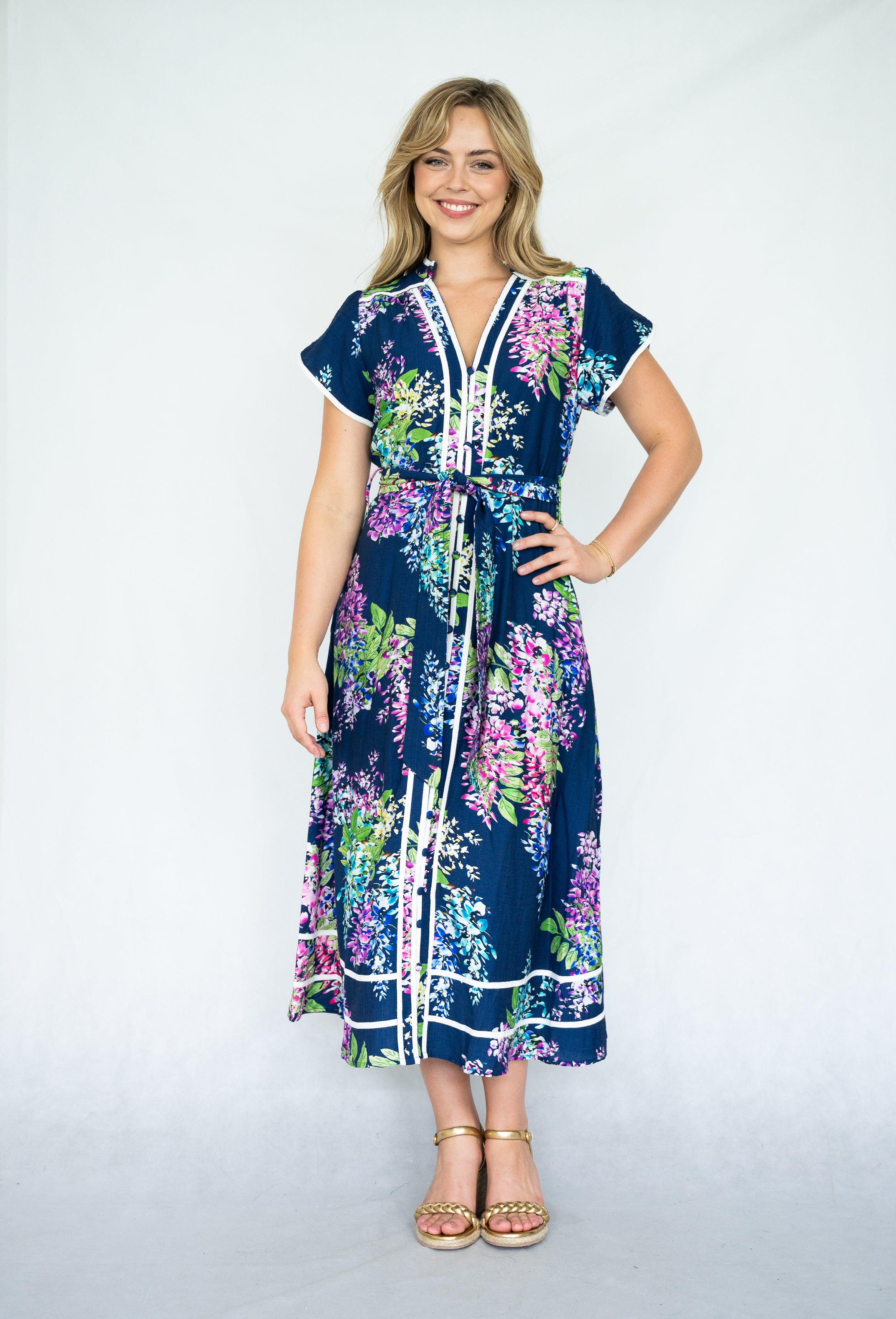 Elsa Dress | Navy Floral