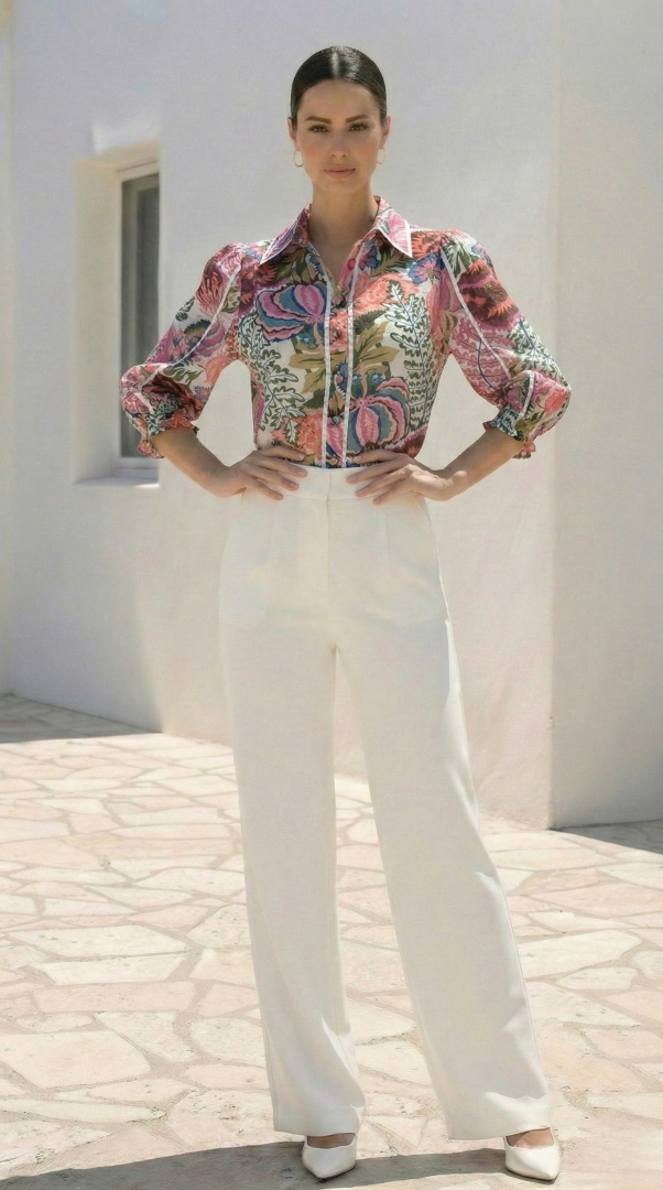 Nina Shirt  | Pink Floral