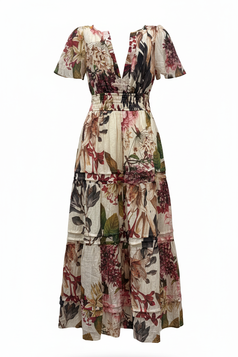 Botanical Long  Dress |  Floral