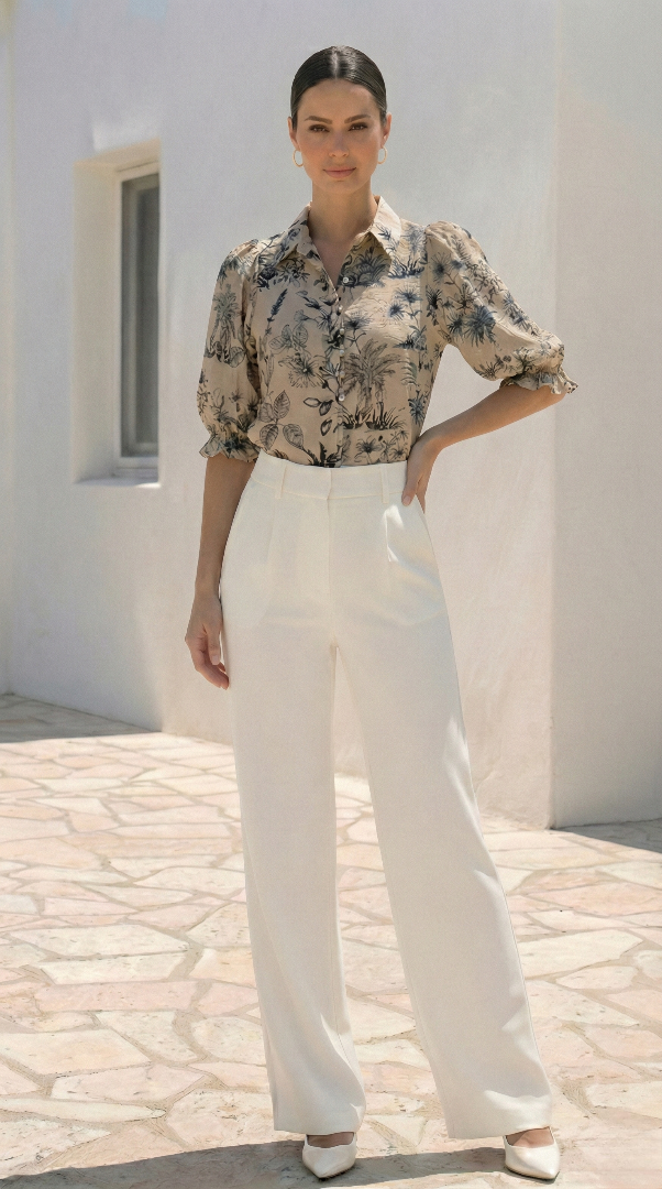 Colette  Blouse | Blk-Crm