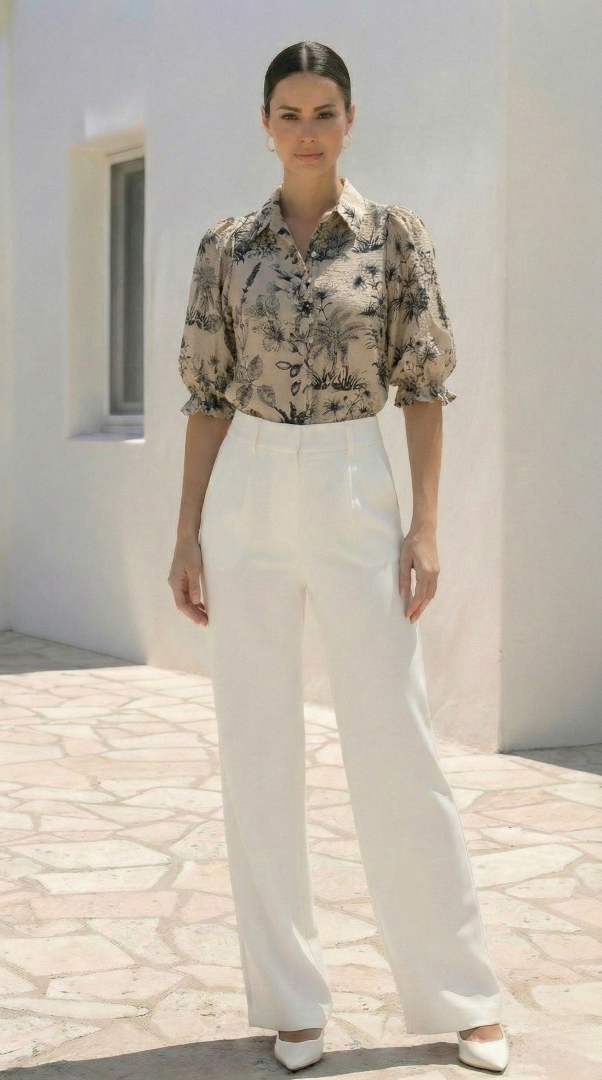 Colette  Blouse | Blk-Crm