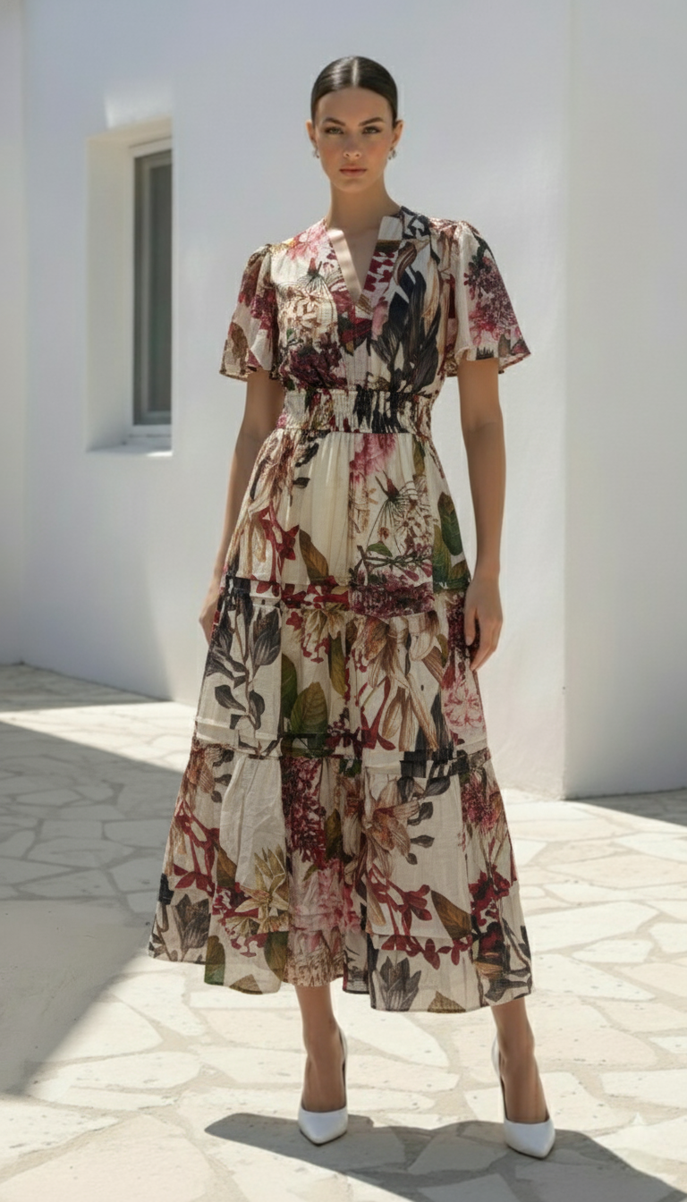 Botanical Long  Dress |  Floral