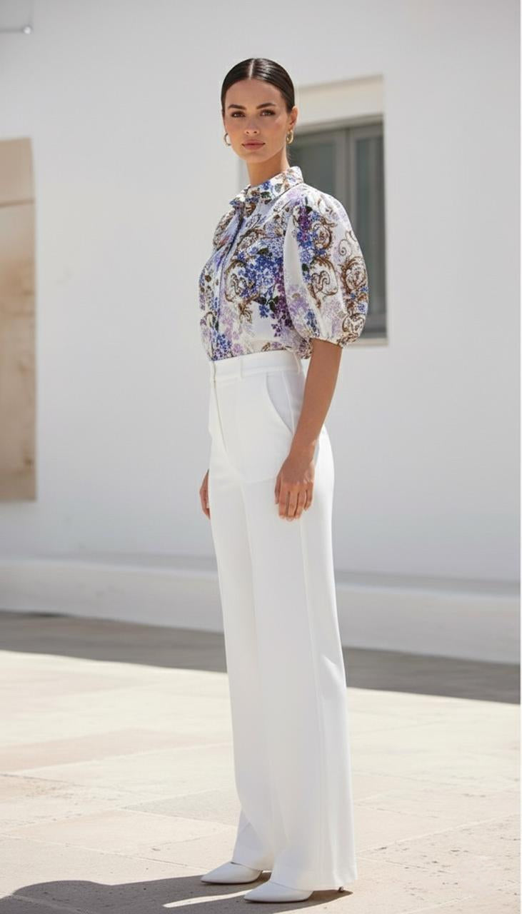 Avalee Blouse  | White Floral
