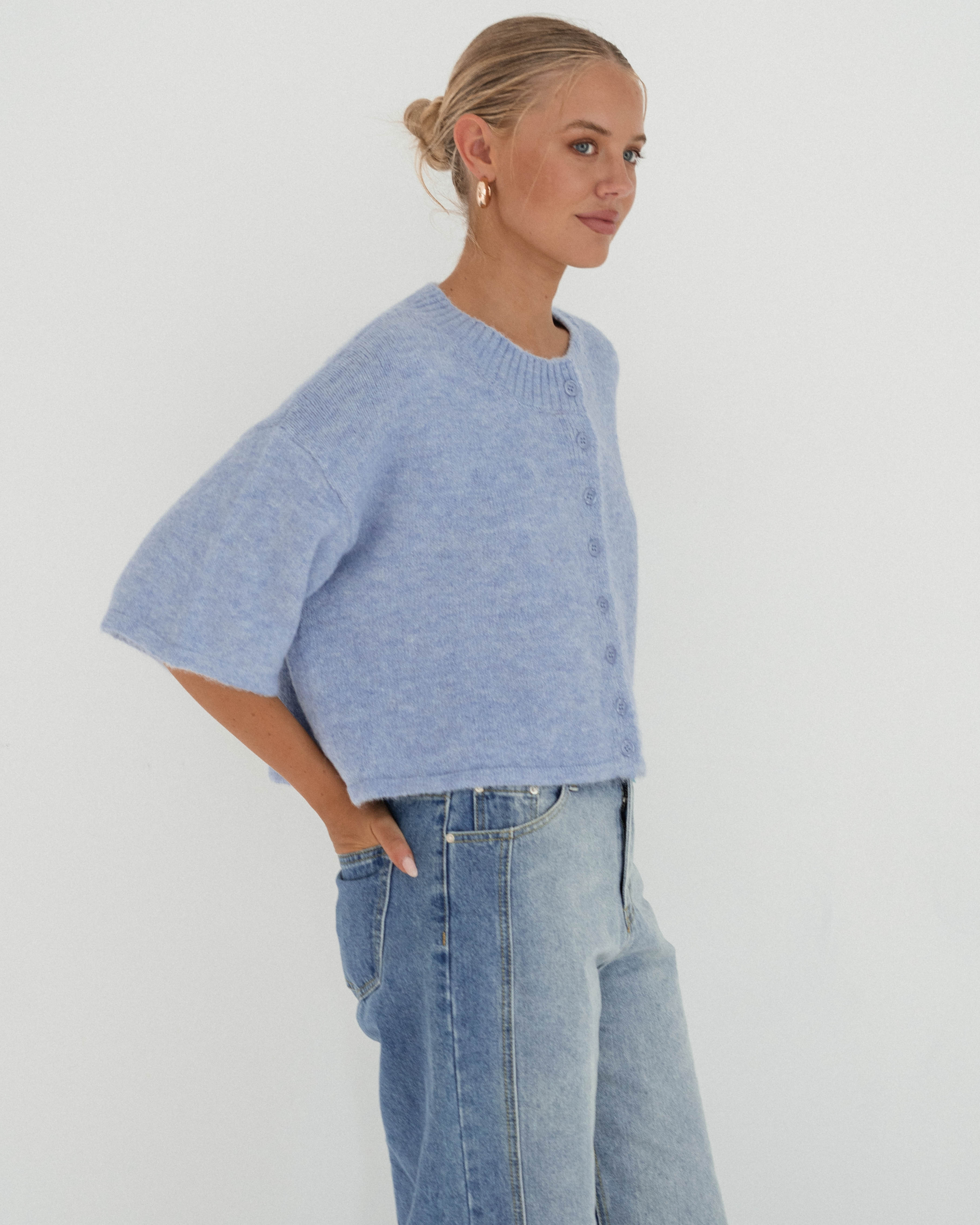 Mia Knit Cardigan | Blue