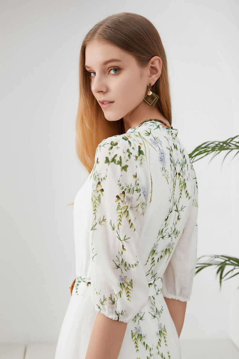 GDS Nicolette Belted Linen Dress | Mint DRESSES ESS22 GDS GREEN L M S XL XS