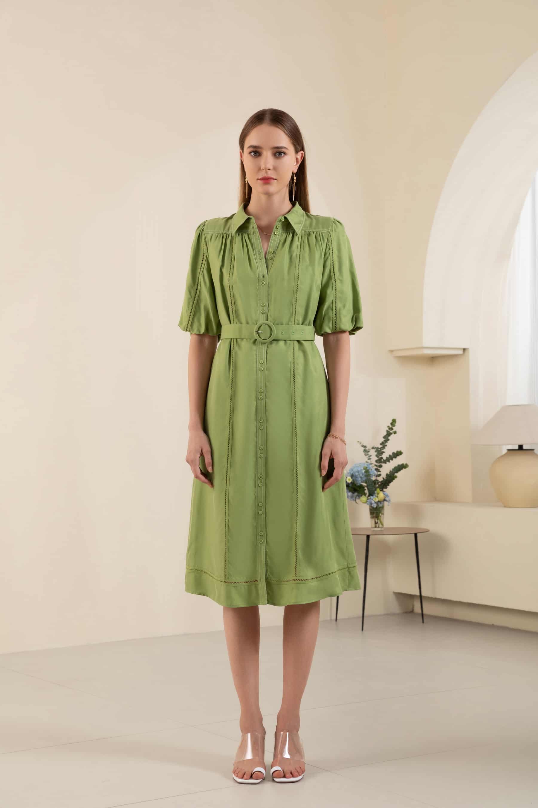 GDS Lucile Long Dress | Tarragon DRESSES Catch DRESSES GDS GREEN HOLIDAY L M RACES S SALE SPRING-SUMMER wedding guest dress XL XS