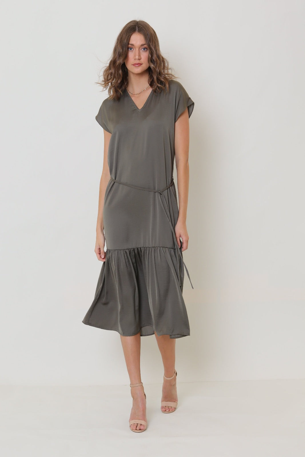 GDS Olearia Dress | Khaki DRESSES ESS22 GDS KHAKI L M S SALE 40 % XS