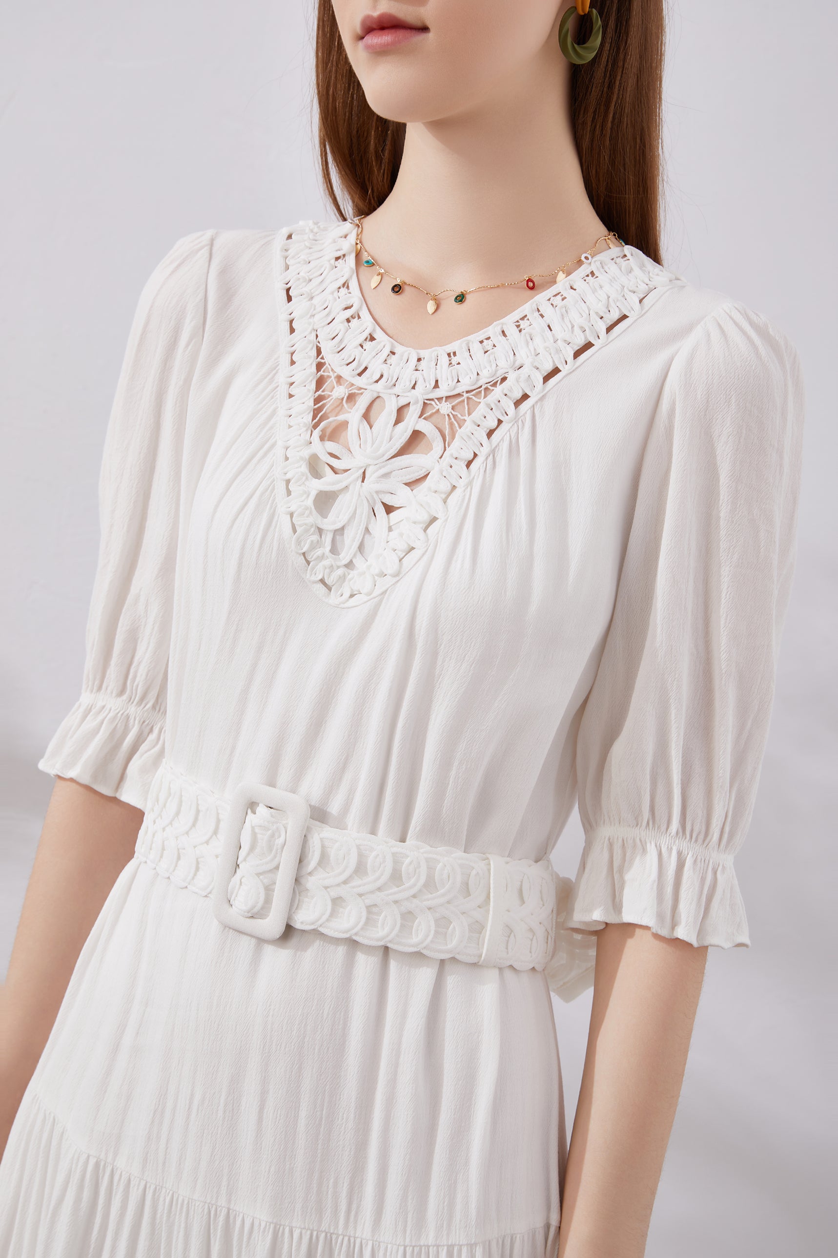 GDS Agnelle Embroidered Dress | White DRESSES BRUNCH Catch DRESSES ESS22 GDS HOLIDAY L M RACES S SALE SPRING-SUMMER XS